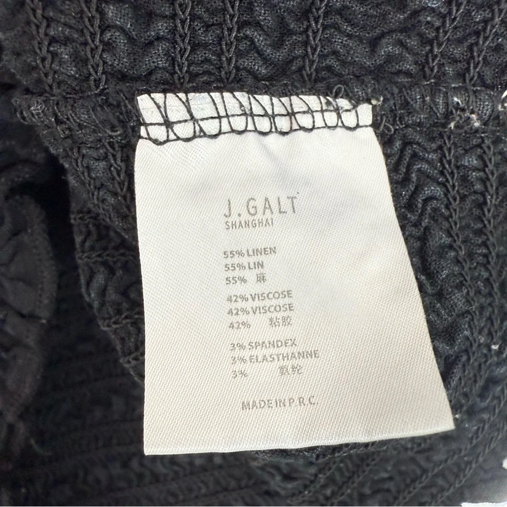 John galt cropped tank top stretchy smocked Black Camisole Top - Picture 7 of 9